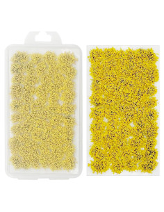 Grupo de Flores Estáticas Amarillas Attuslla 53 Piezas 6 cm