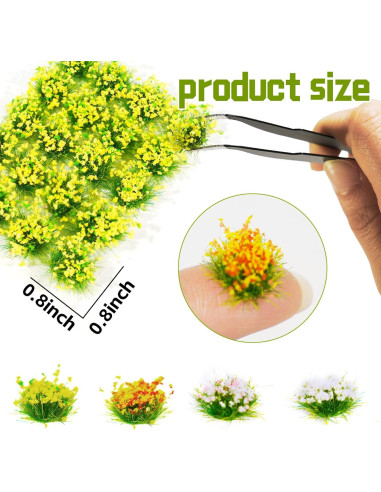 80 Pcs Flores Miniatura Autoadhesivas Warmtree para Diorama