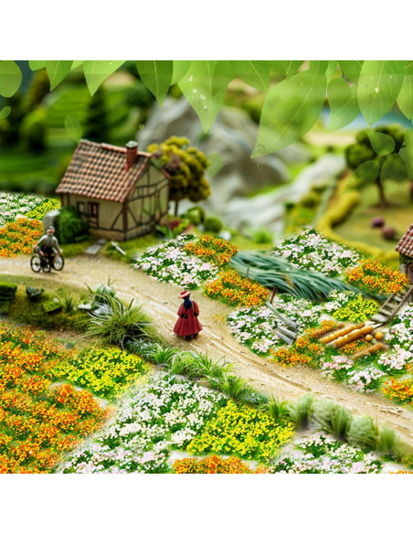 80 Pcs Flores Miniatura Autoadhesivas Warmtree para Diorama 80 Pcs Flores Miniatura Autoadhesivas Warmtree para Diorama