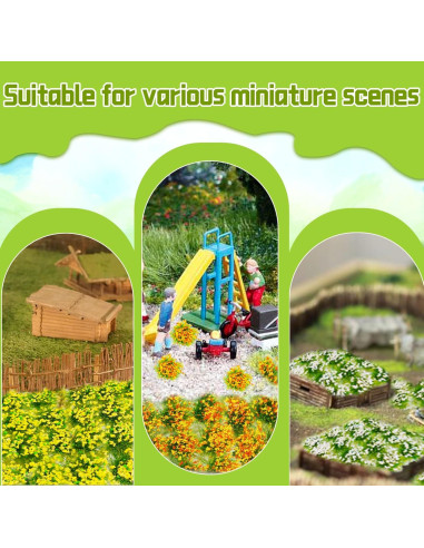 80 Pcs Flores Miniatura Autoadhesivas Warmtree para Diorama