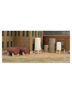 Tanques de Almacenamiento Modulares Walthers Cornerstone Escala N - 6 Piezas