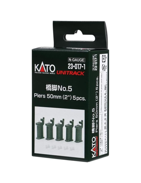 Patas de Puente KATO N Gauge 23-017-1, Paquete de 5 Patas de Puente KATO N Gauge 23-017-1, Paquete de 5