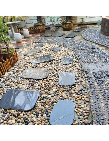 Piedras de río naturales SHIZWU 2-3" color mixto 18kg