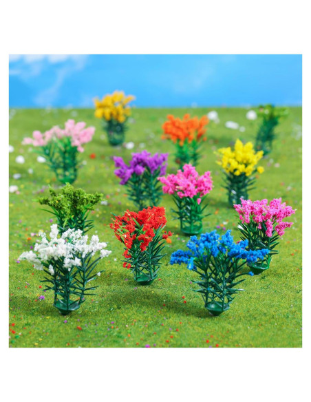 Yetaha 50 Piezas Mini Grupos de Flores Coloridas para Modelos Yetaha 50 Piezas Mini Grupos de Flores Coloridas para Modelos
