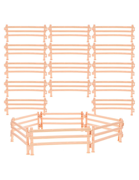 Cerca Miniatura de Granja Toyvian 20 Piezas PVC Rosa Dorado Cerca Miniatura de Granja Toyvian 20 Piezas PVC Rosa Dorado