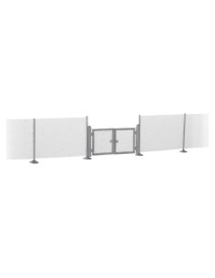 Valla Industrial de Metal Walthers Scenemaster HO 6 Piezas
