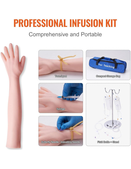 Kit de Práctica IV VEVOR para Flebotomía con Soporte Kit de Práctica IV VEVOR para Flebotomía con Soporte