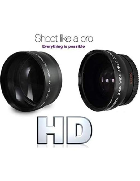 Kit de Lentes Gran Angular y Telephoto Pro Ser 43mm para Canon EOS M Kit de Lentes Gran Angular y Telephoto Pro Ser 43mm para Canon EOS M