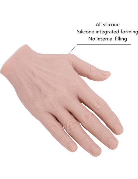 Mano de Práctica de Silicona Fabater para Tatuajes y Uñas Mano de Práctica de Silicona Fabater para Tatuajes y Uñas