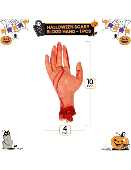 Mano Sangrienta Falsa KatchOn 25,4 cm Halloween Mano Sangrienta Falsa KatchOn 25,4 cm Halloween
