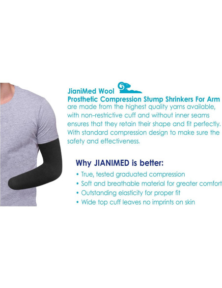 Reductor de muñón protésico JianiMed L/XL compresión 20-30 mmHg Reductor de muñón protésico JianiMed L/XL compresión 20-30 mmHg