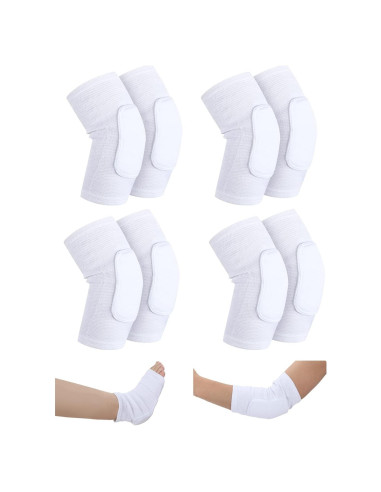 Protectores de Codo y Talón Sosation 8 Pcs Tejido Elástico M