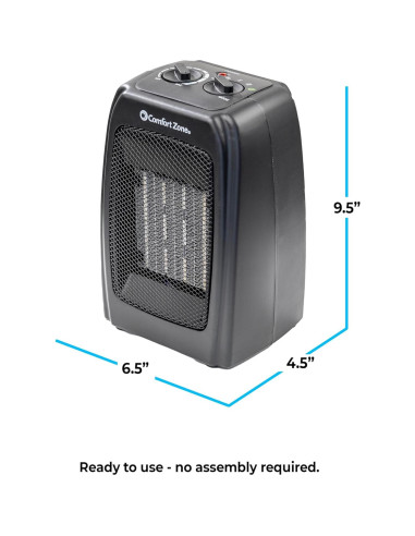 Calentador Cerámico Personal Comfort Zone CZ442E 1500W Portátil