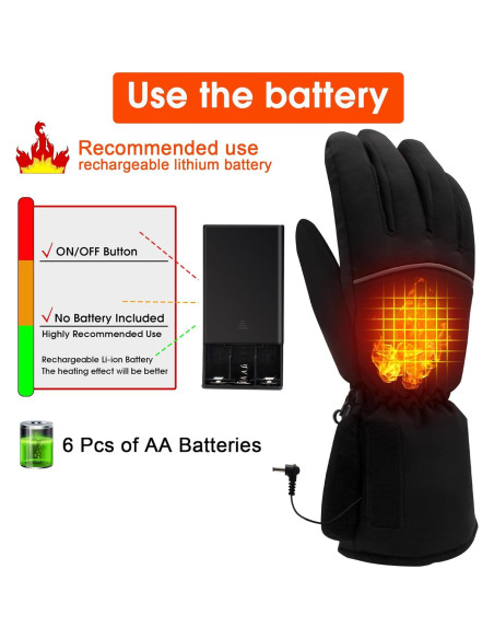 Guantes Térmicos Eléctricos GEMSTONEGO 4.5V Impermeables Guantes Térmicos Eléctricos GEMSTONEGO 4.5V Impermeables