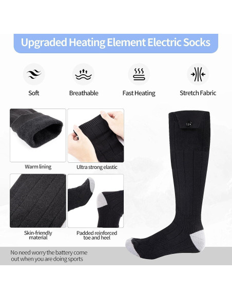 Calcetines Calentados ZUOYI Recargables Unisex 5000mAh Calcetines Calentados ZUOYI Recargables Unisex 5000mAh