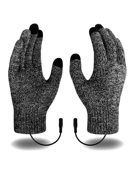 Guantes Calentados USB Grises para Hombre y Mujer Guantes Calentados USB Grises para Hombre y Mujer