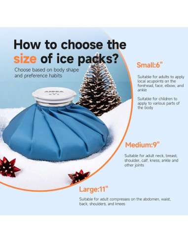 Bolsa de Hielo Reutilizable ANMIA 23 cm con Funda