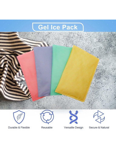 Paquete de Hielo Reutilizable Grande IcePac 38x27 cm Púrpura