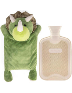 Botella de Agua Caliente 2L HomeTop con Funda Triceratops 2