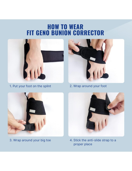 Corrector de Juanetes Fit Geno Unisex Ajustable 2 Pcs Corrector de Juanetes Fit Geno Unisex Ajustable 2 Pcs