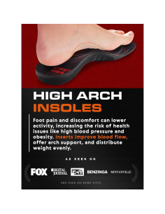 Plantillas ortopédicas CRUVHEAL para fascitis plantar M Negro 2