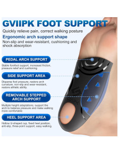Plantillas ortopédicas Gviipk 3/4 para fascitis plantar L 2