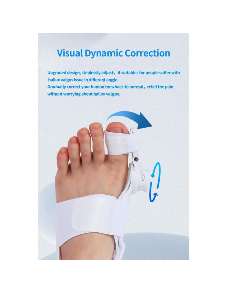 Corrector de Juanetes Hallux Valgus Ajustable Blanco Corrector de Juanetes Hallux Valgus Ajustable Blanco