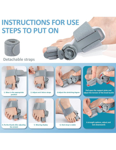 Corrector de Juanetes Ajustable Mejorado para Alivio - 1 Pcs