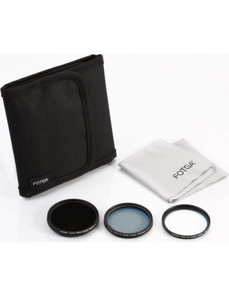 Kit de Filtros de Lente Fotga 43mm ND Variable + UV + CPL Kit de Filtros de Lente Fotga 43mm ND Variable + UV + CPL