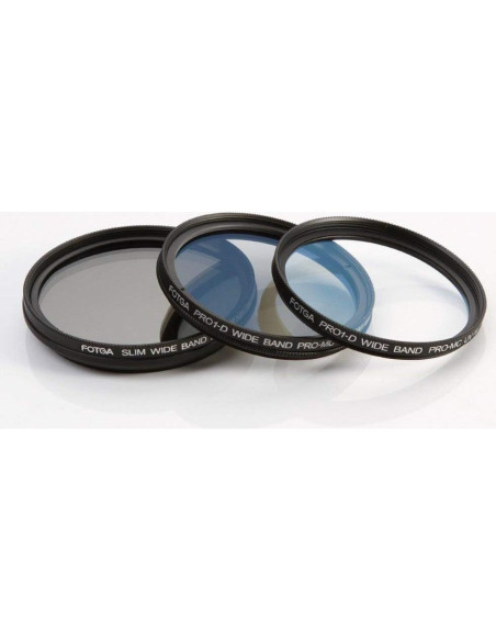 Kit de Filtros de Lente Fotga 43mm ND Variable + UV + CPL Kit de Filtros de Lente Fotga 43mm ND Variable + UV + CPL
