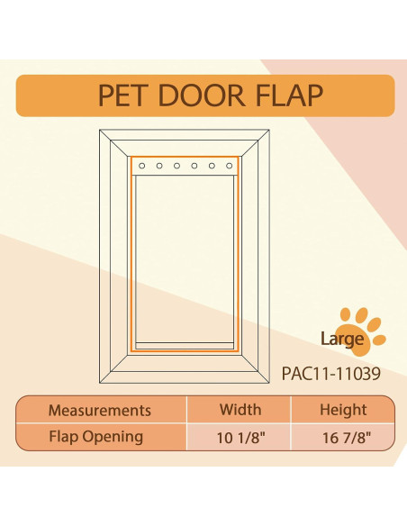 Aleta de Puerta para Mascotas AMZOO Grande 42,86x25,72cm Aleta de Puerta para Mascotas AMZOO Grande 42,86x25,72cm