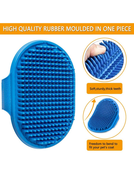 Cepillo de Aseo para Perros ROPO con Mango Ajustable 2pcs Cepillo de Aseo para Perros ROPO con Mango Ajustable 2pcs