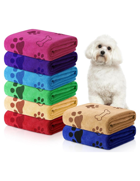 Chumia Toallas Microfibra 8 Pcs para Secar Mascotas 100x60 cm Chumia Toallas Microfibra 8 Pcs para Secar Mascotas 100x60 cm