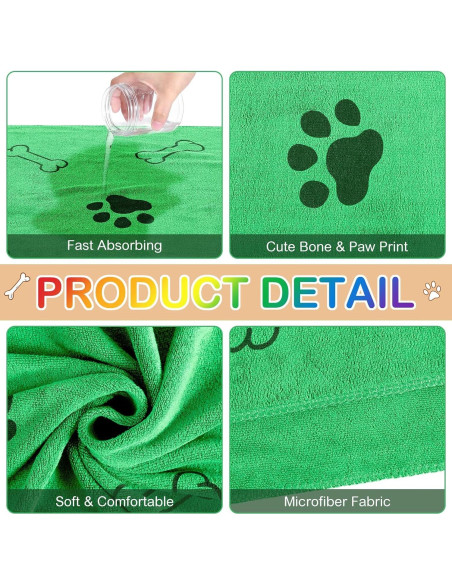 Chumia Toallas Microfibra 8 Pcs para Secar Mascotas 100x60 cm Chumia Toallas Microfibra 8 Pcs para Secar Mascotas 100x60 cm