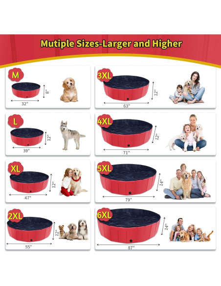 Piscina Plegable para Perros CACSPS 99x30 cm Antideslizante Rojo Piscina Plegable para Perros CACSPS 99x30 cm Antideslizante Rojo