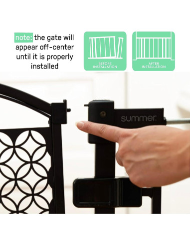 Puerta de Seguridad Extra Alta Summer Infant Negra 91 cm