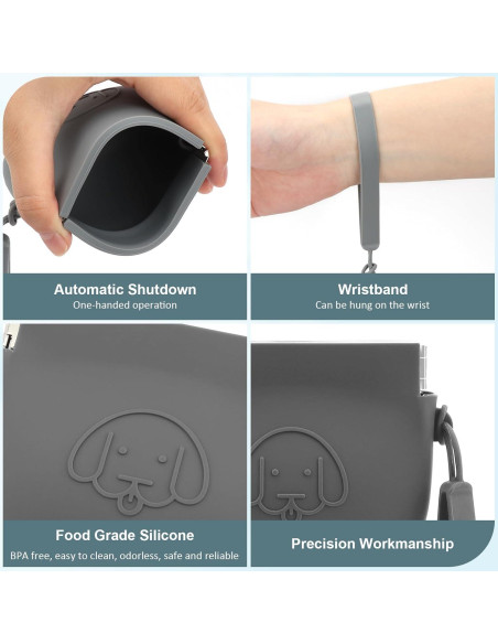 Bolsa de Golosinas para Perros WALLFID Silicona Gris Oscuro Bolsa de Golosinas para Perros WALLFID Silicona Gris Oscuro