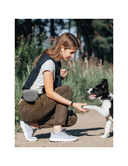 Bolsa de golosinas para perros Gobeigo con clicker 1.67 tazas Bolsa de golosinas para perros Gobeigo con clicker 1.67 tazas