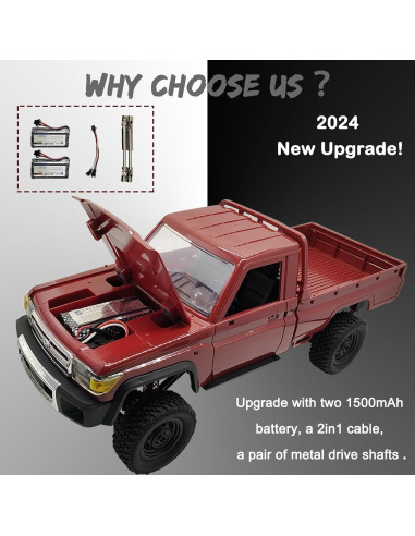Coche RC Skymaker MN82 1/12 4x4 Todo Terreno Rojo