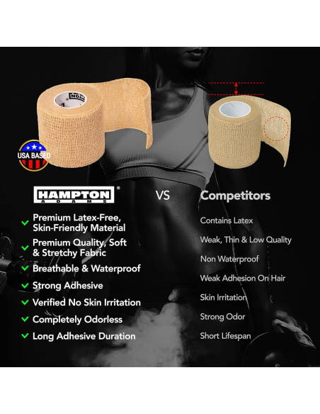 Venda adhesiva autoadhesiva Hampton Adams 4,57 m para mascotas Venda adhesiva autoadhesiva Hampton Adams 4,57 m para mascotas