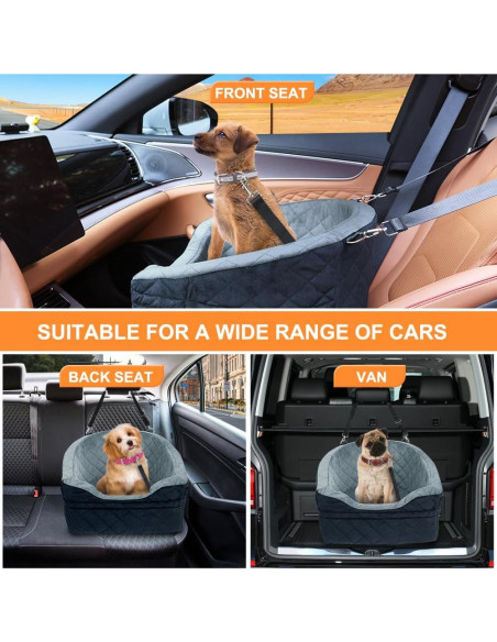 Asiento de Coche para Perros Vivifying Gris y Negro 13,61 kg Asiento de Coche para Perros Vivifying Gris y Negro 13,61 kg