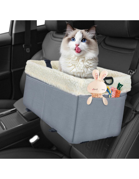 Asiento de Coche para Perros Pequeños WENRENER Gris 41.9x21.1cm Asiento de Coche para Perros Pequeños WENRENER Gris 41.9x21.1cm