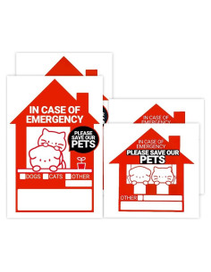 Calcomanías de Seguridad para Mascotas HONGSI ART - 4 Piezas
