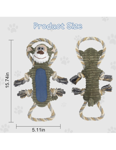 Juguete de Masticar para Perros BUYPOW Mono Squeaky 2,5cm