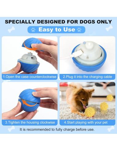 Bola Interactiva para Perros Wortade Azul 1,27 cm