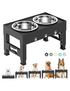 Soporte Elevado para Perros LAKIPETN con 2 Cuencos Inox