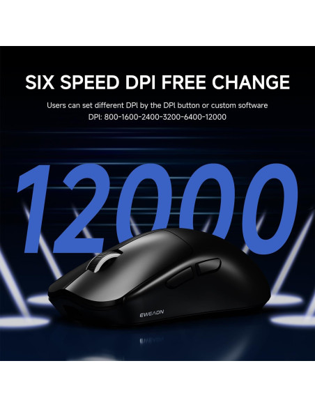 Ratón Inalámbrico EWEADN X23Pro 12000 DPI Recargable Negro Ratón Inalámbrico EWEADN X23Pro 12000 DPI Recargable Negro