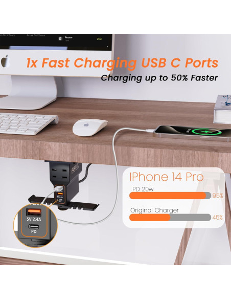 Soporte Doble para Auriculares ALACOO con Carga USB 3 Puertos Soporte Doble para Auriculares ALACOO con Carga USB 3 Puertos