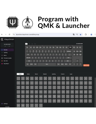 Teclado Mecánico Keychron Q3 TKL Personalizable Gris