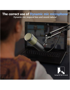 Micrófono Dinámico Hayner-Seek XLR 1.23kg para Podcast 2
